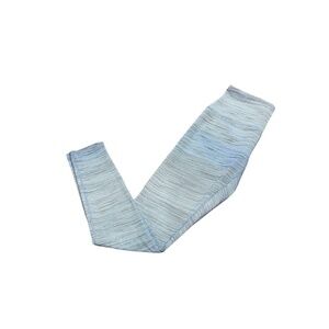 Zella Women's Gray and White Striped Leggings Size M